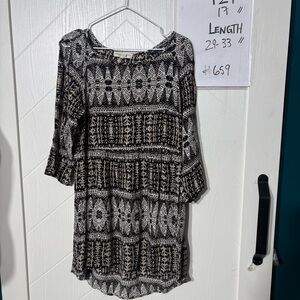 Staring At Stars Urban Outfitters Boho Tribal Print Shift Tunic Dress Size M